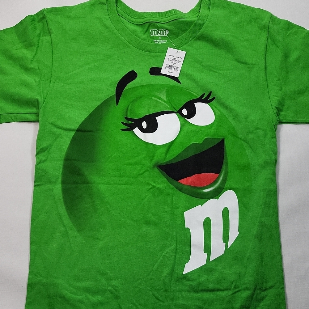 Green M&M T-shirt Size Medium NWT
